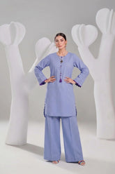 2 PIECE SOLID LAWN SUIT – LAVENDER