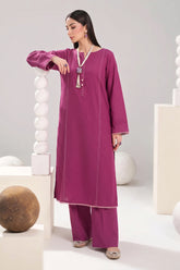 2 PIECE SOLID LAWN SUIT – MAGENTA