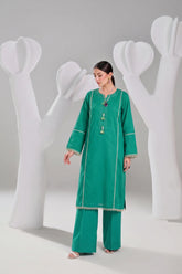 2 PIECE SOLID LAWN SUIT – TURQUOISE GREEN