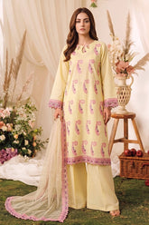 3 PIECE - EMBROIDERED LAWN SUIT
