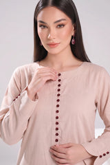 2 PIECE SOLID LAWN SUIT – ALMOND BEIGE