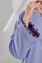 2 PIECE SOLID LAWN SUIT – LAVENDER