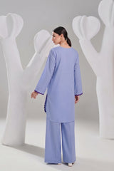 2 PIECE SOLID LAWN SUIT – LAVENDER