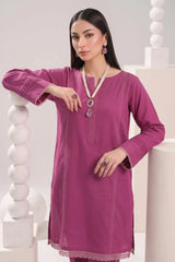 2 PIECE SOLID LAWN SUIT – MAGENTA