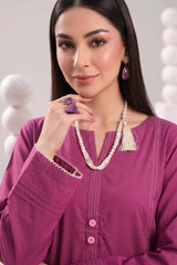 2 PIECE SOLID LAWN SUIT – MAGENTA