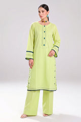 2 PIECE SOLID LAWN SUIT – NEON LIME