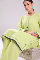 2 PIECE SOLID LAWN SUIT – NEON LIME