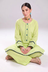 2 PIECE SOLID LAWN SUIT – NEON LIME