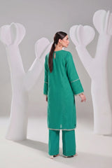 2 PIECE SOLID LAWN SUIT – TURQUOISE GREEN