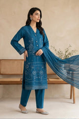 3 PIECE - EMBROIDERED LAWN SUIT