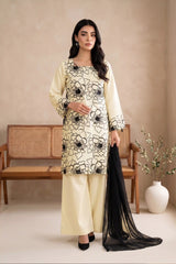 3 PIECE - EMBROIDERED LAWN SUIT