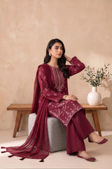 3 PIECE - EMBROIDERED LAWN SUIT