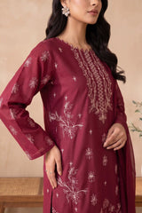 3 PIECE - EMBROIDERED LAWN SUIT