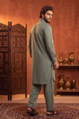 COOL OLIVE GREEN MENS STITCHED