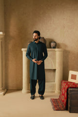 OXFORD TEAL GREEN MENS STITCHED