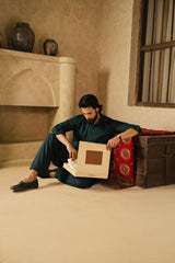 OXFORD TEAL GREEN MENS STITCHED